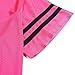 Pullonsy Hot Pink Men's Women's Football Jerseys for Adult V-Neck Practice Shirts University Mesh Game Tops Fitness Outfits Black Stripe-Pink Jersey,Men Size Large