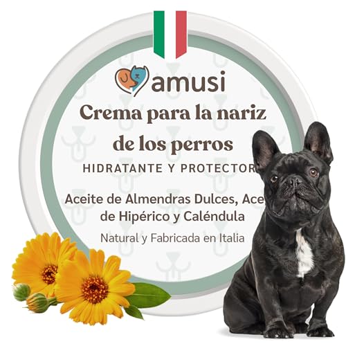 amusi Balsamo Nariz Perro Natural 100 ml Caléndula, contra Nariz Seca Perro | Bálsamo Nariz Perro Hidratante contra Irritacion por el Sol, Crema Trufa Perros