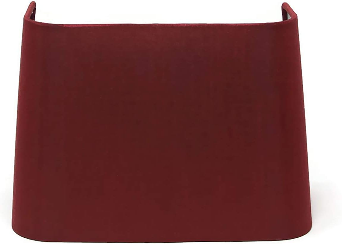 Urbanest Rectangular Half Shade for Wall Sconce, Uno-Fitter, 10-inch Wide, 7-inch Tall, 5-inch Projection, Burgundy Silk