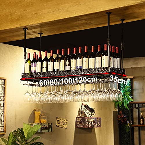 Porte-bouteilles à vin suspendu pour libérer vos plans de travail encombrés - 8