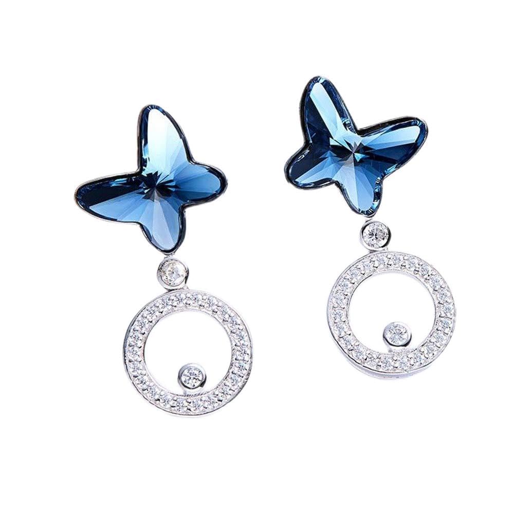 Orecchini da donna Orecchini pendenti con cristalli Orecchini a bottone da donna Orecchini a forma di orecchini in argento sterling Gioielli Accessori for ragazze Festa unica