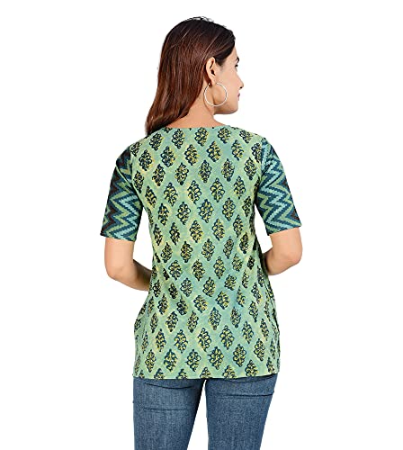 Image of COTLAND Fashions Jaipuri Cotton Floral Printed Top for Women