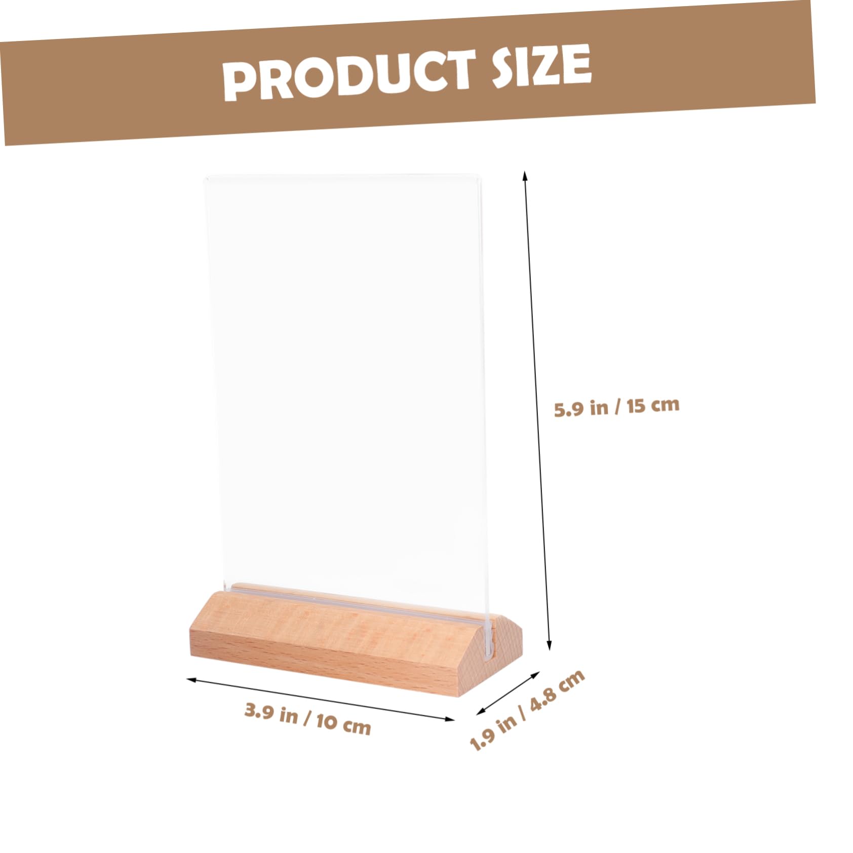 CIYODO Table Display Board Menus Display Rack Photo Display Board Multipurpose Storage Holder Display Boards Meeting Display Stand Table Place Name Holder Menu Clip Holder Acrylic Yellow