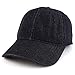 Armycrew 2XL Low Profile Soft Crown Denim 100% Cotton Washed Baseball Cap - Black - 2XL