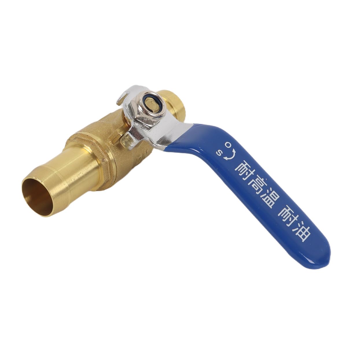 Ludom Lot de 2 vannes à bille d'arrêt à 2 voies de 19 mm, embout droit, vanne à bille en laiton avec poignée de commande à 90° pour conduites d'air, de gaz et de carburant.
