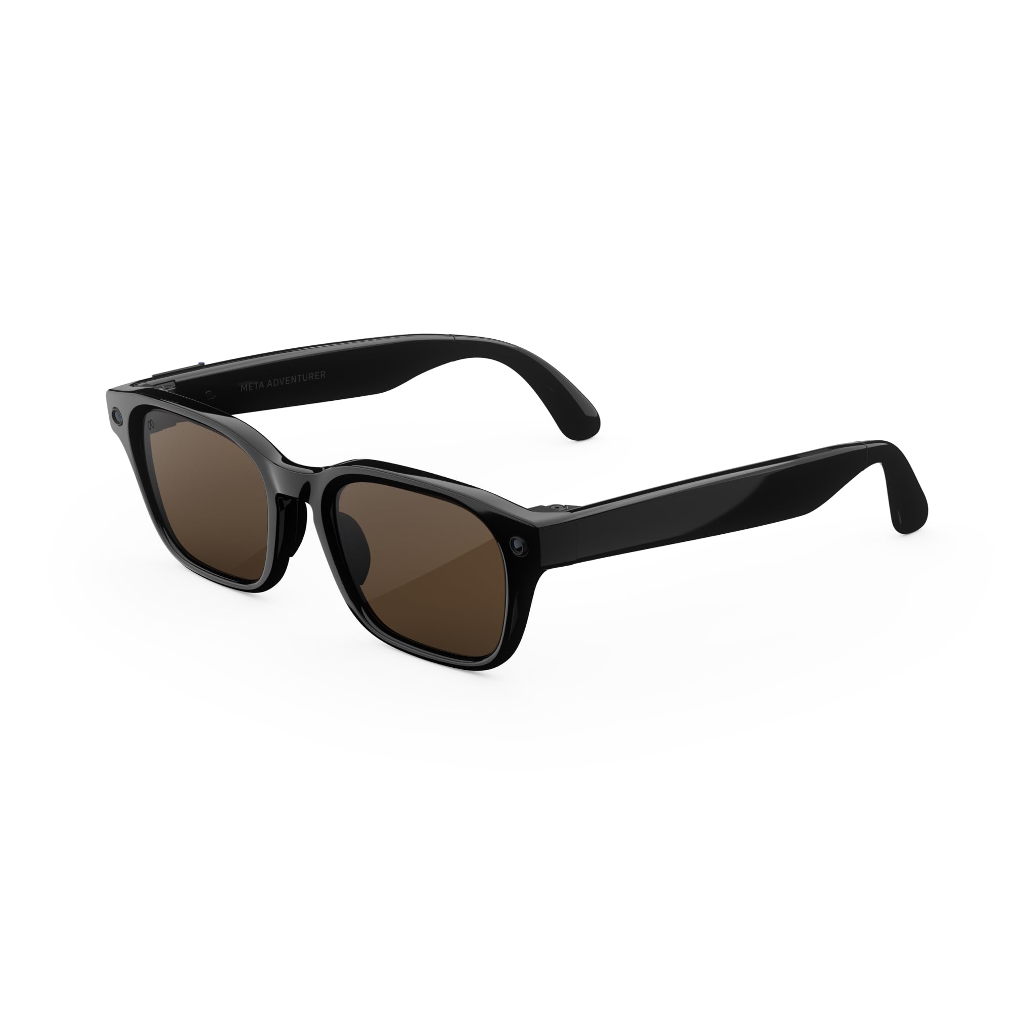 Meta Adventurer Large Nero classico | AI glasses unisex, Fotocamera da 12 MP, Traduzione in tempo reale — Risoluzione 3K HD — Oltre 8 ore di autonomia — Varie misure — Lenti marroni