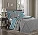 Chezmoi Collection Kingston 3-Piece Oversized Bedspread Coverlet Set (King, Gray)