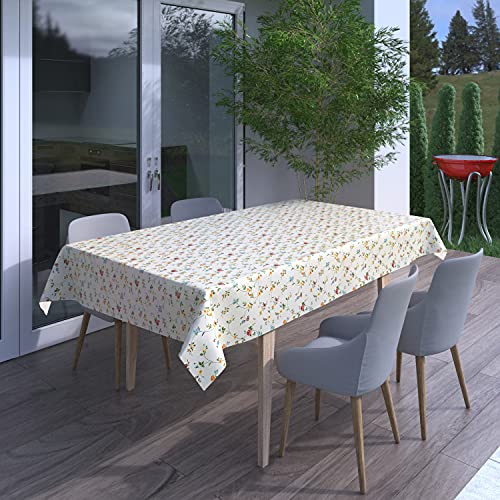 Nappe en toile cirée fleurs pour repas conviviaux en terrasse