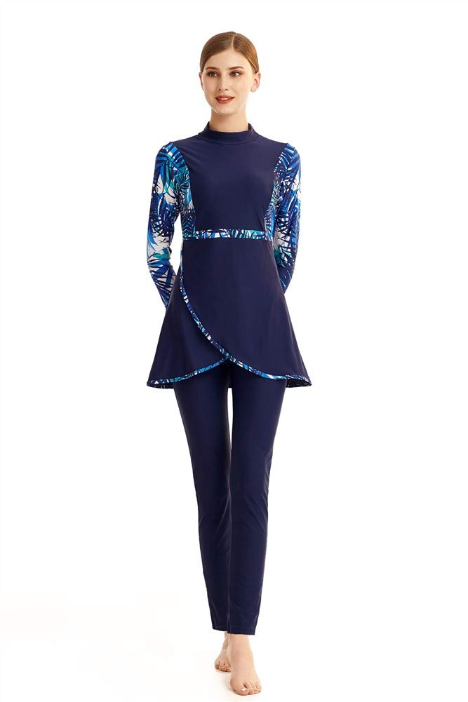 Traje de baño musulmán Modesto Traje de baño islámico Hijab Cobertura Completa Traje de baño Traje de baño Ropa de Playa Bikini