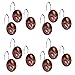 Popular Bath Aubury Shower Curtain Hooks, Burgundy – Set of 12, Rust-Resistant, Heavy Duty, Easy Glide, Stylish & Durable Hooks for Standard & Premium Shower Curtains
