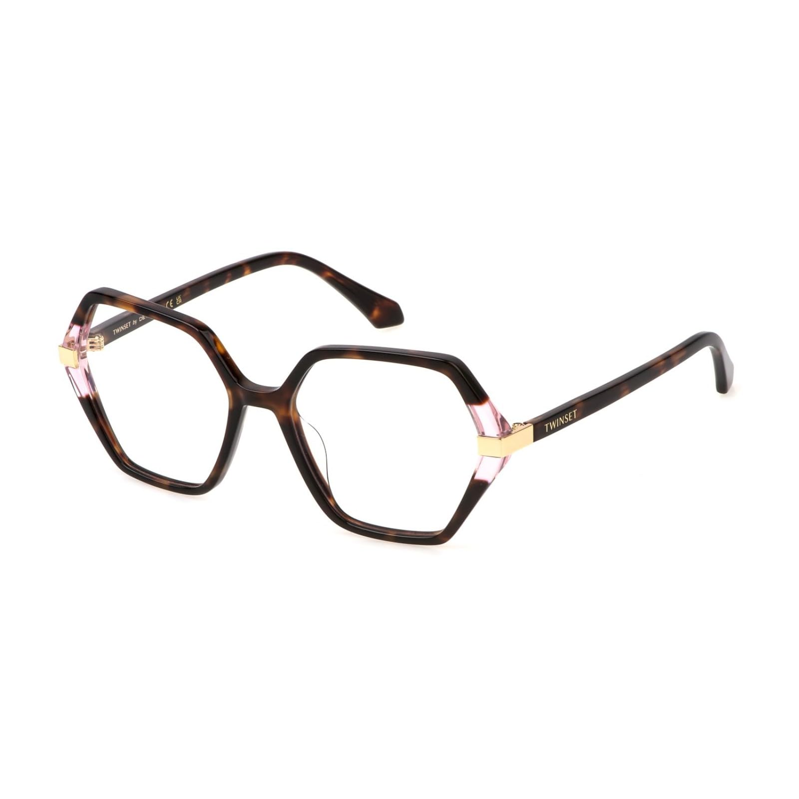 TWINSET VTW052V Okulary Dark Havana, 54 damskie, Ciemna Hawana, 54