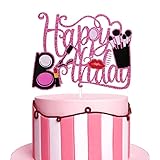 Decoración para tarta de cumpleaños con temática de spa, decoración de fiesta de cumpleaños con temática de spa, suministros de decoración de postres de cumpleaños para niñas, mujeres, letrero de