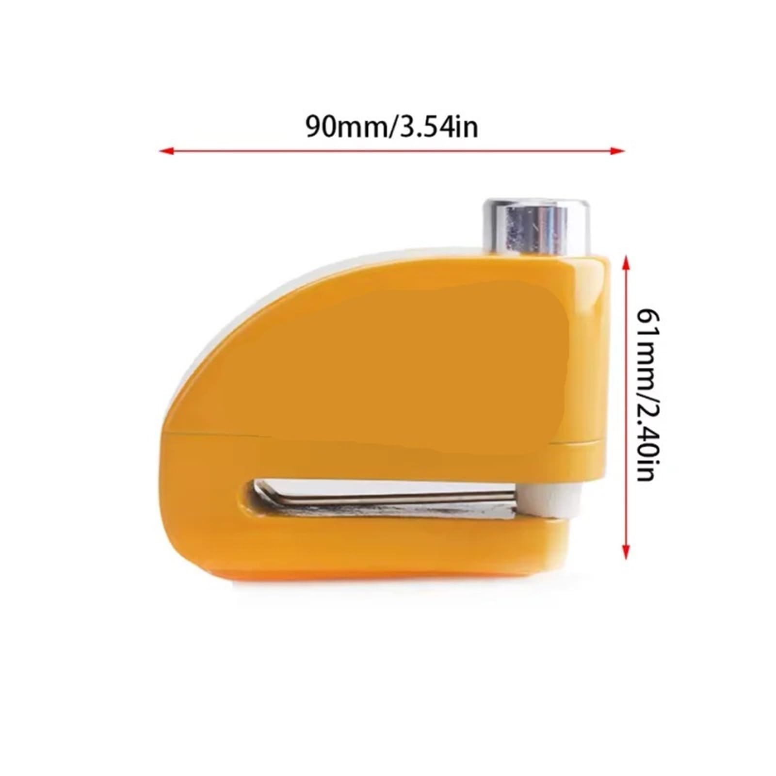 Blocca Disco Blocco antifurto dell'allarme antifurto del motorino della bici del motociclo impermeabile di sicurezza con staffa del freno a disco e corda di Bloccadisco Moto(Silver set)