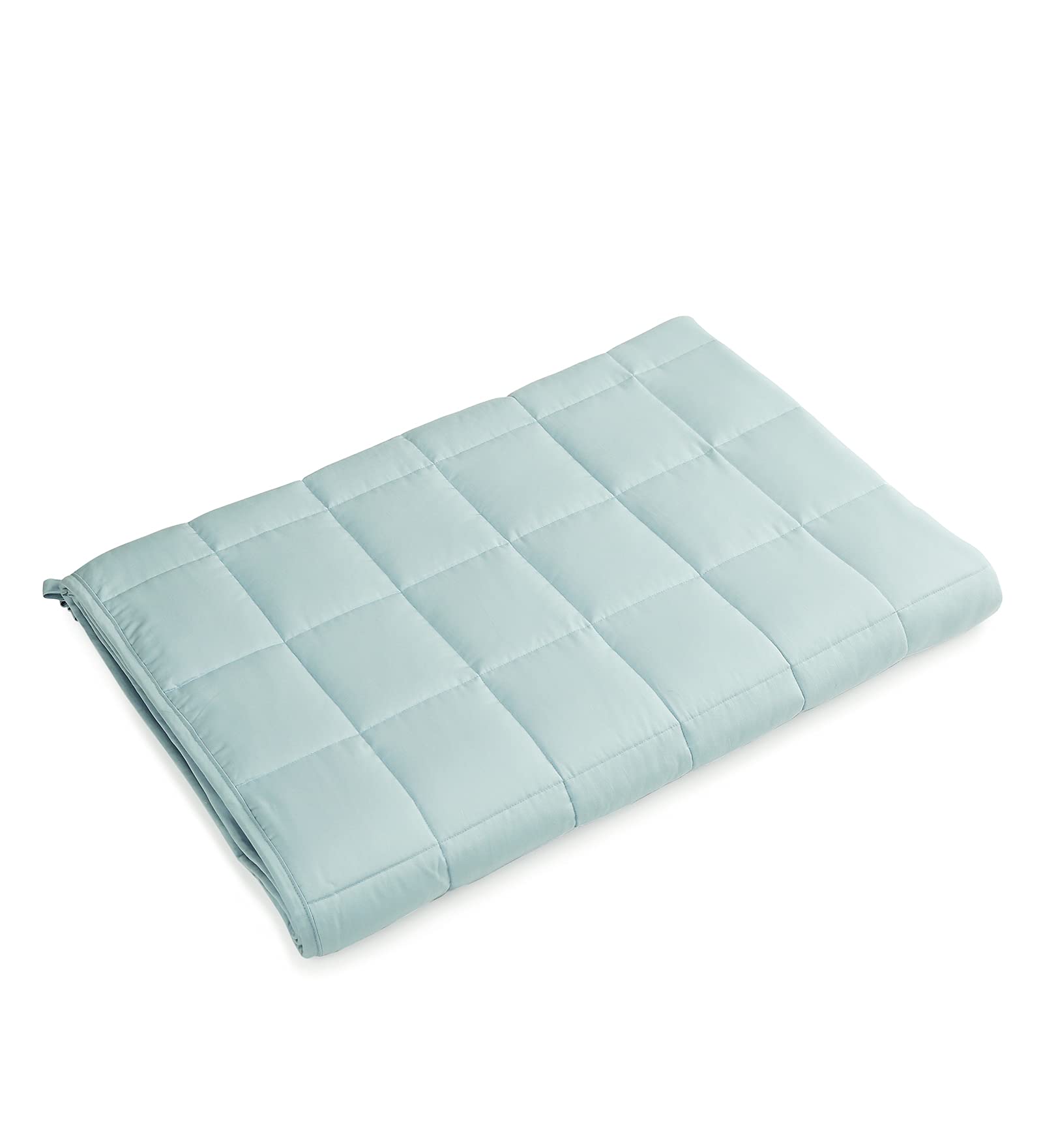 Mysa Sleep 5.5 Kg Sustainable Tencel™ + Cotton Cooling Fabric Weighted Blanket with Premium Glass Beads (Blue Grey, 58" x 80" 12 LB)