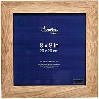 Hampton Frames NEW ENGLAND Solid Oak Wood Display Picture Photo Frame Square 8x8 (20x20cm) 464888OAK