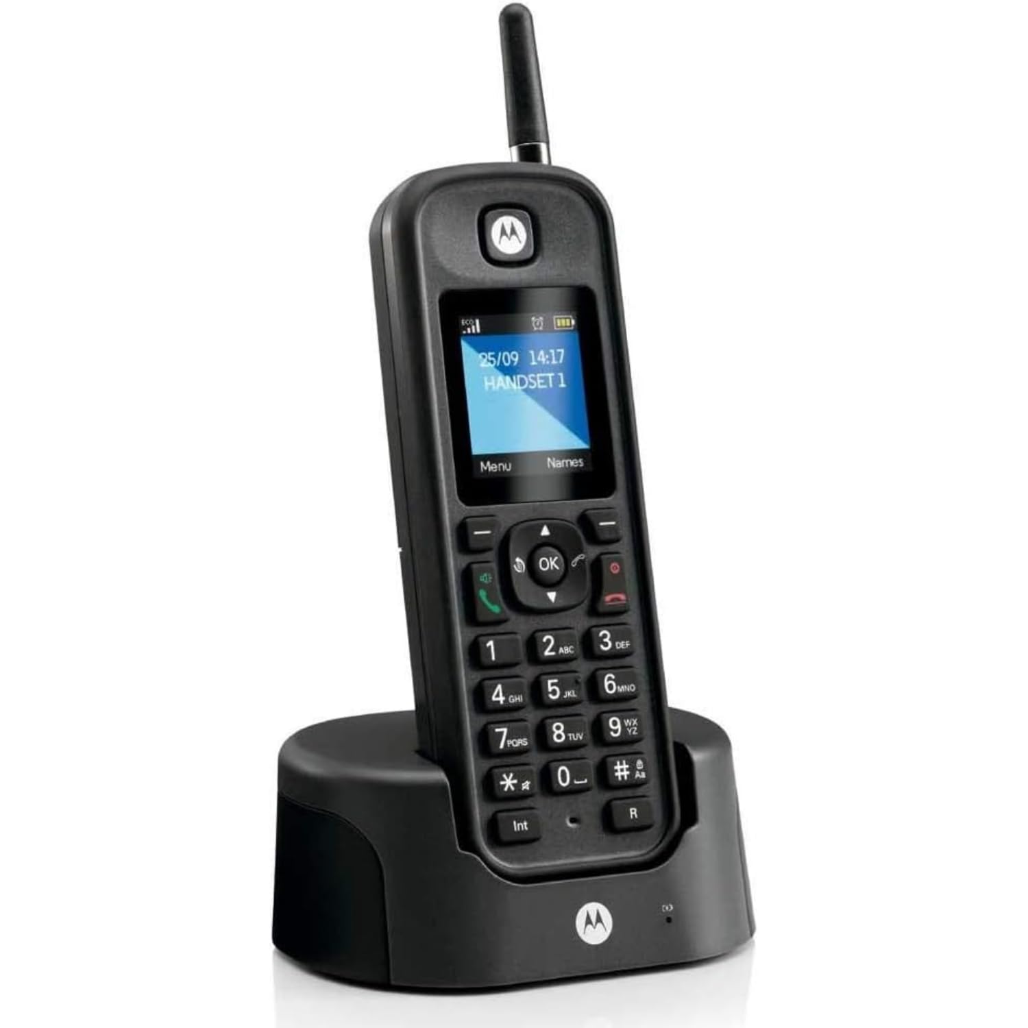 MOTOROLA O201 Telefono DECT Largo Alcance Negro