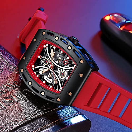 Image of AIMES Watch Wristwatch for Men Fashion Casual Cool Big Dial Watch Luminous Waterproof Sport Analog Quartz Business Mens Watches Silicon Strap Dress Watch