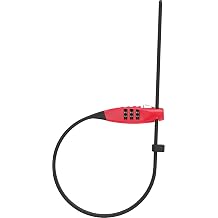 ABUS Combiflex TravelGuard Cable Lock - Lock for Securing Helmet, Pushchair, Skis and Luggage - 45 cm Cable Length - with Number Code - Red