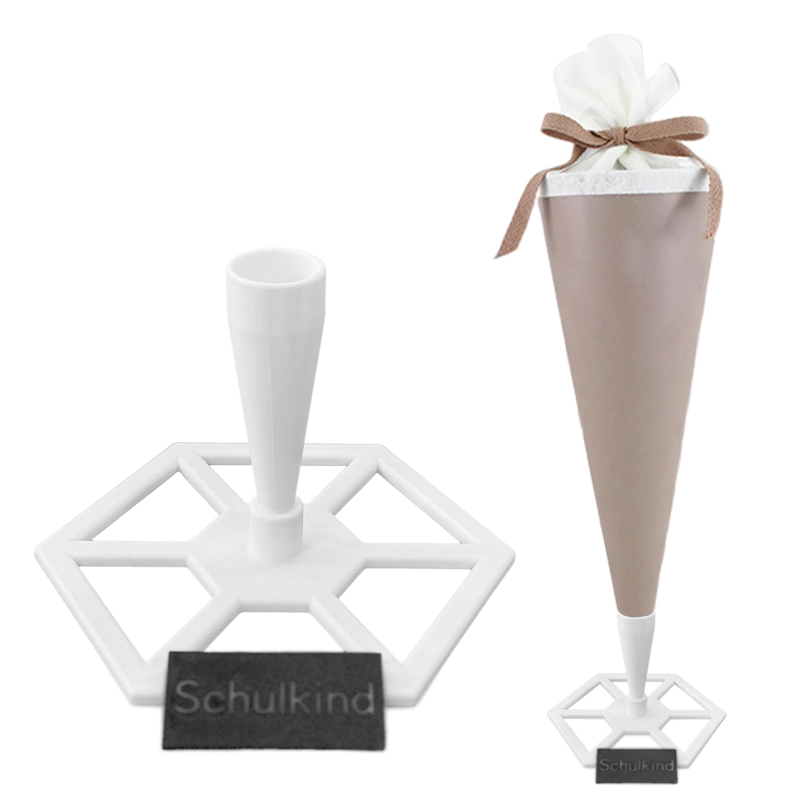 Schultüten-Ständer Weiß zuckertütenständer für eine einzelne große Schultüte