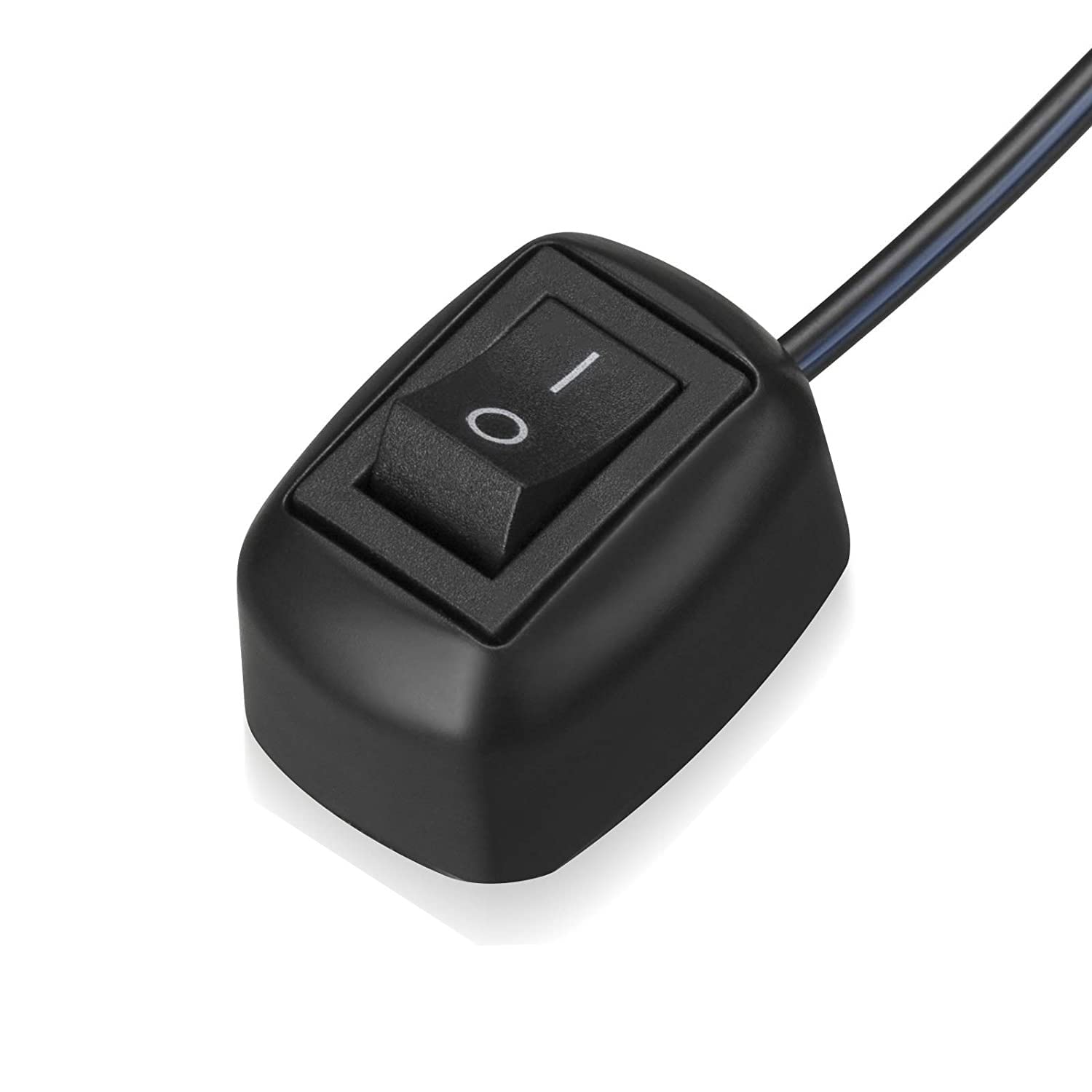 GUUZI Przełącznik Typu Pasty Samochodowy ON/OFF 12V-230V 10A Do Montażu Powierzchniowego Kształt Kropli Wody SPST Kołyskowy z Kablem 1m