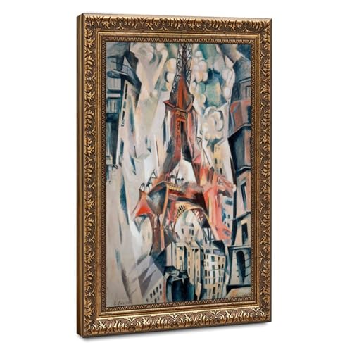 Poster Tour Eiffel Robert Delaunay impression sur toile cadre 30x45