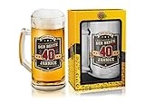 Besonderes Geschenk für besondere Personen, die 40 Jahre alt sind bzw. die 40. Geburtstag feiern, mit Aufschrift Super Qualität, Noch immer wie neu, Der beste 40 Jährige, zur Perfektion gebraut.