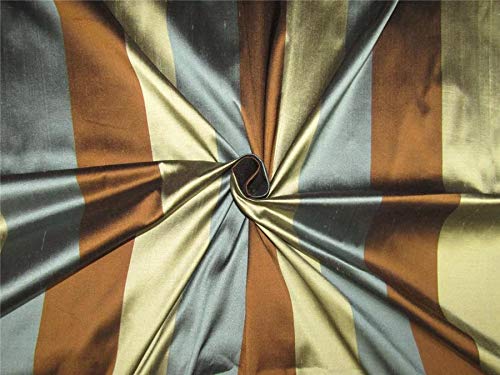 Tissu en soie dupioni vert bleu marron 137 cm de large | DUP#S62 TheFabricFactory