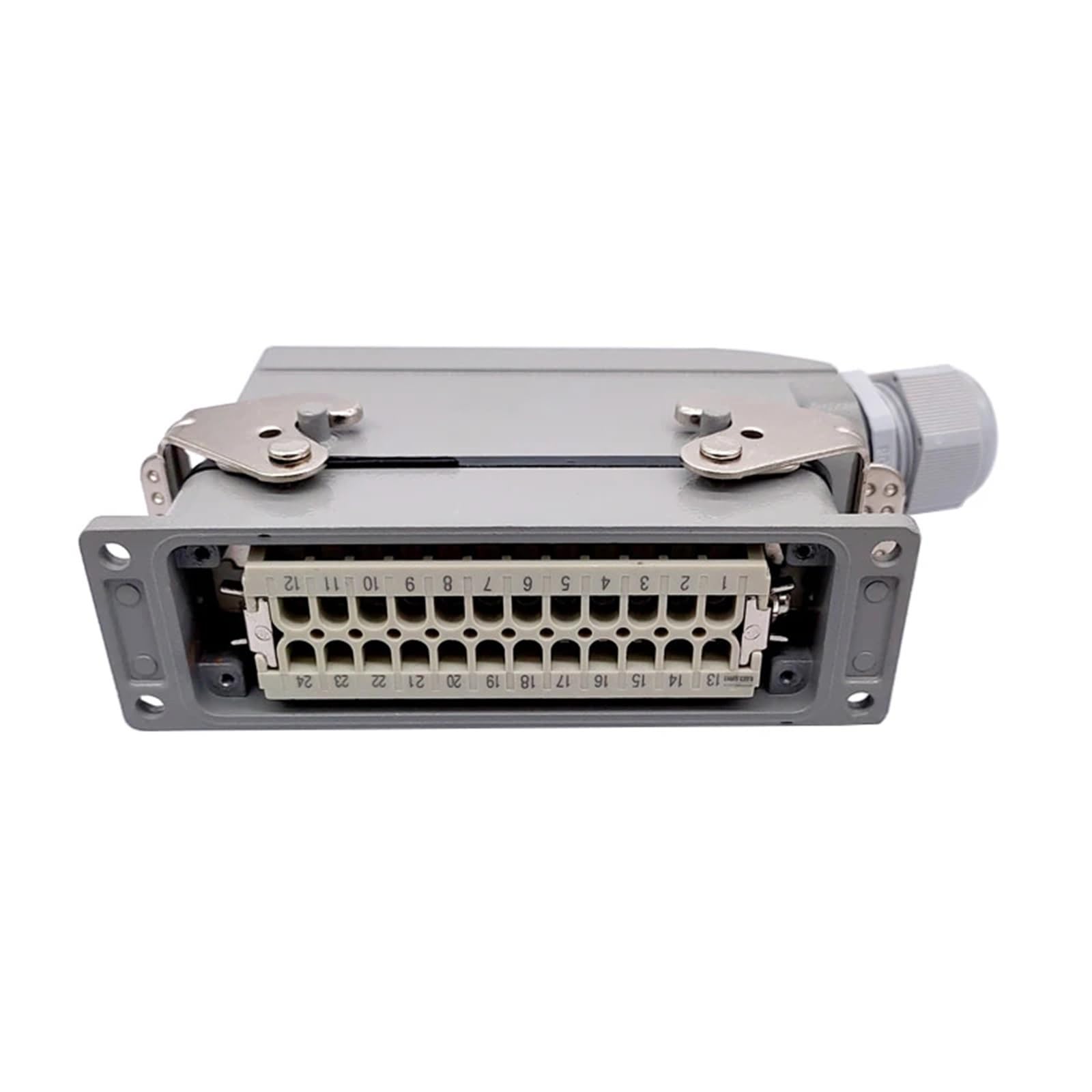 Connecteurs robustes HDC-HE-024-1/2/3/4 F/M 24 broches, connexion à vis 16 A 500 V, 1 pièce(HDC-HE-024-1)