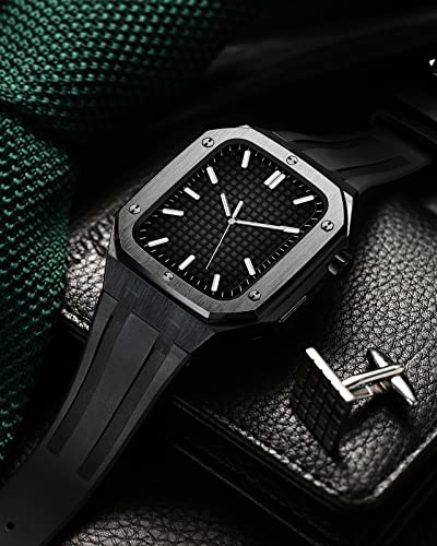 Protégez votre Apple Watch 45mm avec ce kit boîtier métal noir antichoc