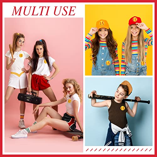 60 Pcs Baseball Chenille Patches Softball Chenille Patch Iron On Patches For Jackets Clothes Hats Patches Embroidered Appliques, 2.2 Inch (Softball) #TOP2