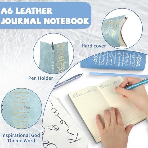 Image of 6 PCS Christian Gift for Women Includes 16 Oz Tumbler Be Still and Know Makeup Bag Bible Religious Notebook and Pens, Christmas Pastor Appreciation Gifts for Sunday School Church Welcome
