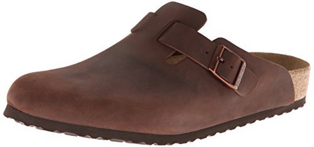 Birkenstock Unisex Boston Soft Footbed, Habana Oiled Leather, 38 M EU