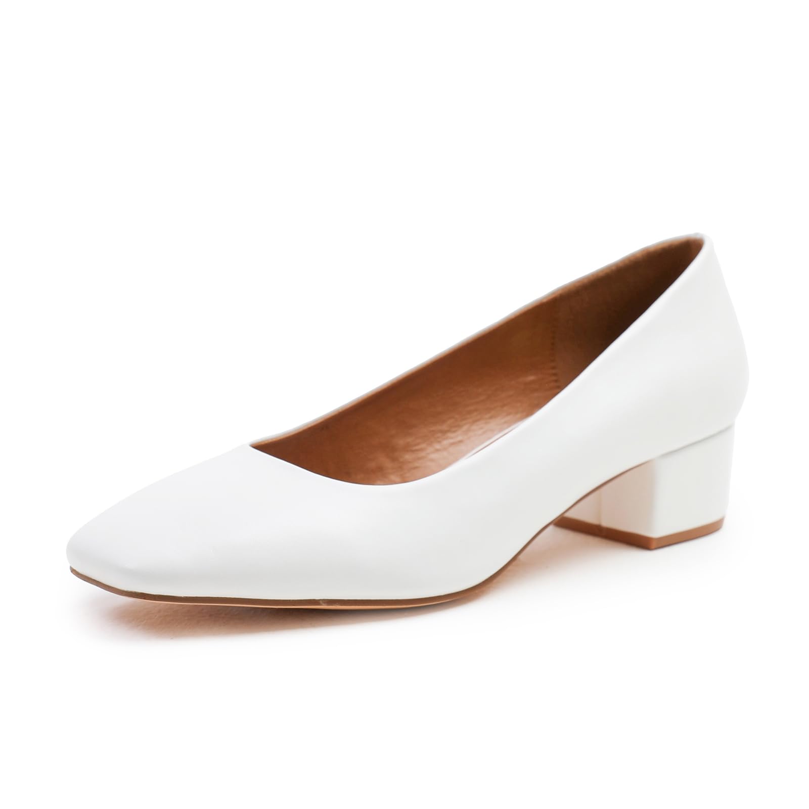 Womens Mid High Block Heels Mary Jane Court Shoes Ladies Comfort Support Work Pumps Formal Smart Office Low Heeled Slip On Cushioned Dolly Wide Fit Extra Wide Fitting Width Light Shoes