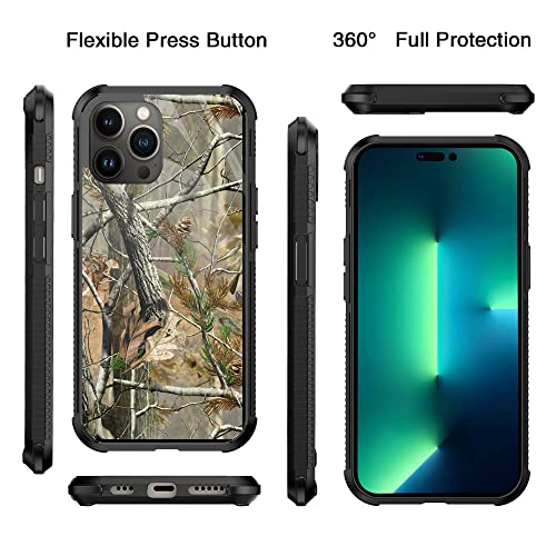 Iphone 14 Pro Case,Leaf Green Camo Iphone 14 Pro Cases For Men Boys [Anti-Scratch][Shockproof Corners] Fashion Pattern Hard Pc Back&Soft Tpu Covers Phone Case For Iphone 14 Pro 6.1Inch 2022-Camo #TOP1