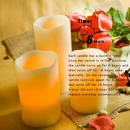 Candle Choice Battery Operated Flameless Candles With Timer Real Wax Realistic Flicker Flickering Bright Electric Electronic Led Pillars Automatic Lights For Home Decor Wedding Party Christmas #TOP2