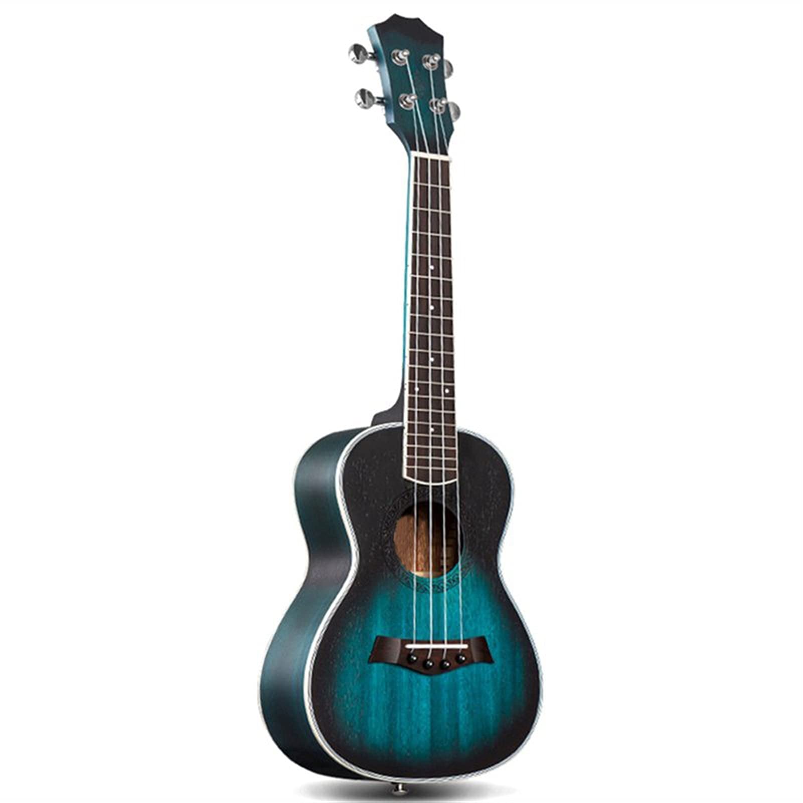 Ukulele koncertowe Początkujący Ukulele 23 Cale 4 String Mahogany Niebieski Instrument Sopranowy Ukulele
