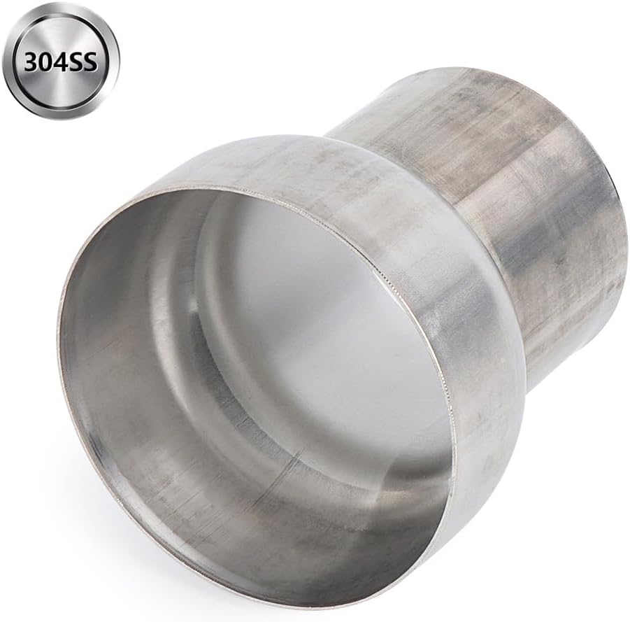 A-KARCK Exhaust Adapter Connector 3" OD to 4" OD, Exhaust Pipe Reducer 4" Overall Length 304 Stainless Steel