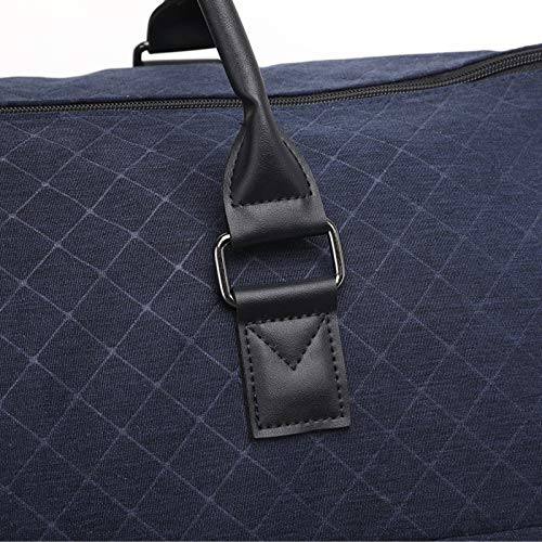RUIMA Carry on Travel Duffel Garment Bags 2 in 1 Convertible Foldable Shoulder Strap Handing Waterproof Suit Luggage Carrier Oxford for Men-(Blue)