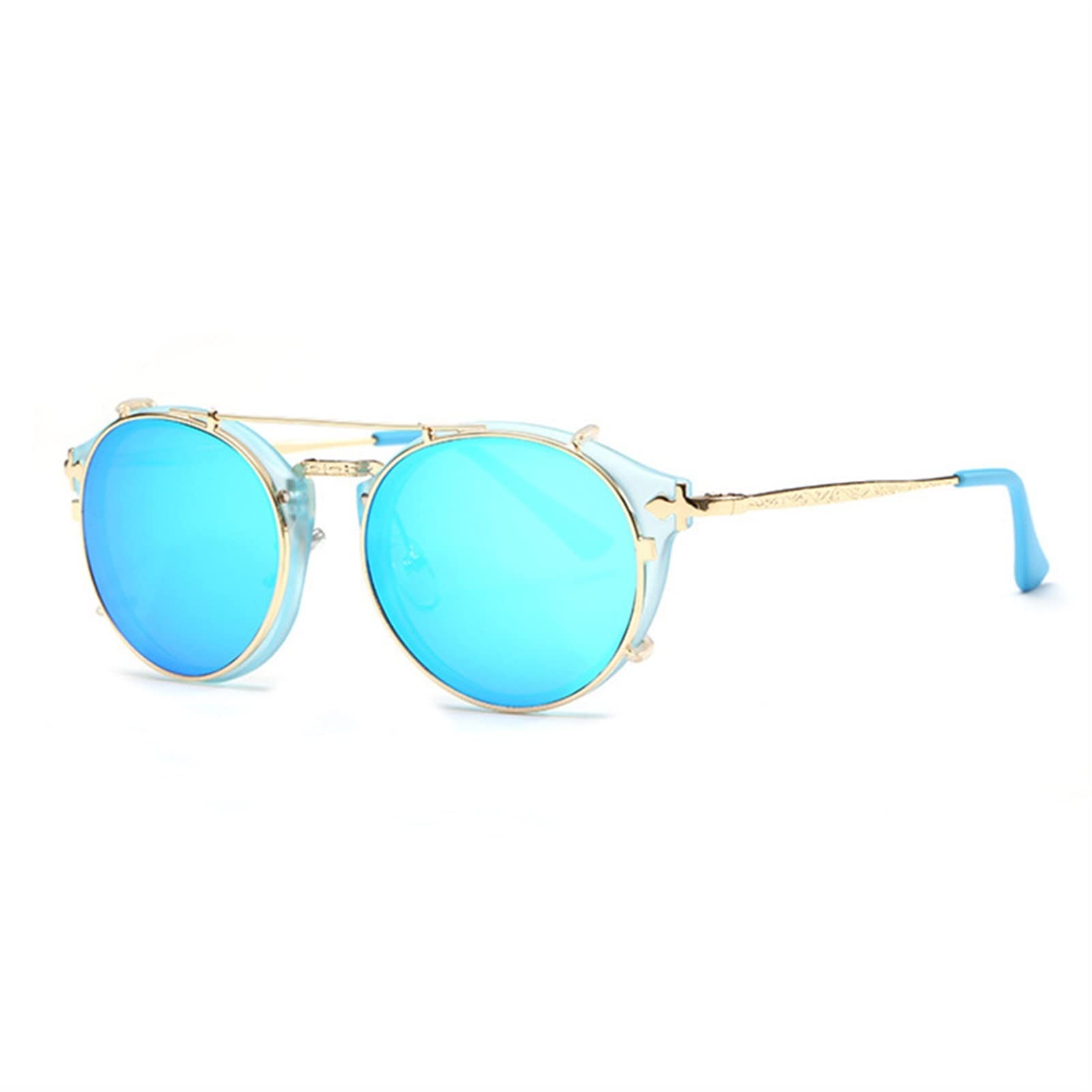 Lunettes De Soleil Vintage Unisexe - Style Rétro Tendance Pour Rue, Plage, Vacances Et Photo (taille Moyenne, Couleur H)