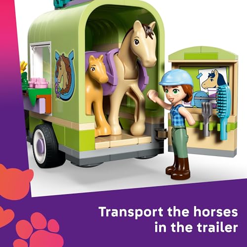 LEGO Friends Horse & Baby Foal Trailer Building Toy for Girls & Boys - Pretend Play Set for Kids, Ages 7+ - W/Autumn & Matilde Minidolls, Toy Animals, & Accessories - Gift Idea for Birthdays - 42695 - image 3