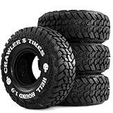 Chanjorlin 1.9 RC Tires 1/10 Soft Rubber All Terrain Crawler Tyres OD 4.65 for 1:10 Rock Mud Crawler Car Traxxas TRX4 Axial SCX10 II RC4WD D90 TF2 Tamiya CC01 Gen8 1.9 inch Beadlock Wheels Rims