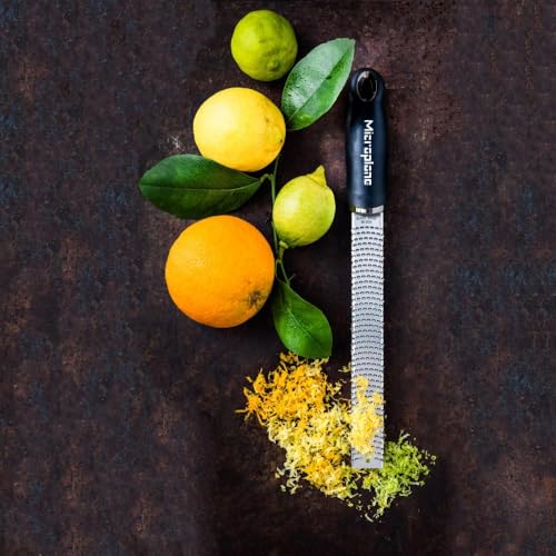 Image of Microplane Premium Classic Series Zester 18 /8, Black - Lemon Zester & Cheese Grater & Vegetable Grater - Citrus, Parmesan Cheese, Garlic, Ginger, Nutmeg, Chocolate - Stainless Steel Grater