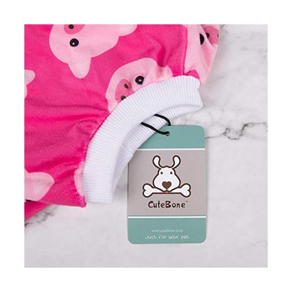 Cutebone pink pig dog pajamas cute cat clothes pet pjs onesie, medium p46m - image 9