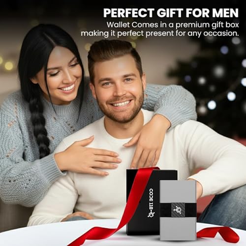 Image of CODE 118 Wallet - Premium Automatic Smart Wallet, RFID Blocking, Pop Up Mens Minimalist Metal Wallet, 6061-T6 Aerospace-Grade Aluminum, Genuine 3K Carbon Fiber (Classic, Slate Grey)