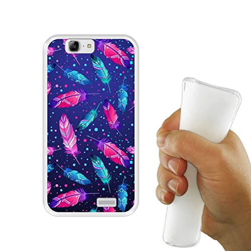 Custodia per [ Huawei Ascend G7 ] Disegni [ Piume