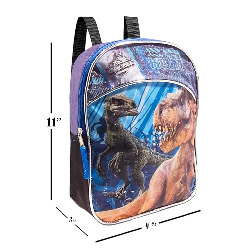 Jurassic World Mini Backpack Bundle ~ 11 Inch Jurassic World School Supplies Dinosaur Backpack with Stickers (Dinosaur School Supplies)2