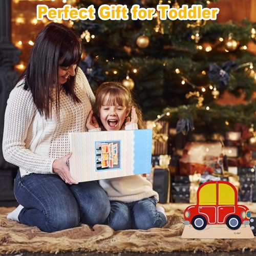 Image of Wooden Puzzles for Toddlers 1-3, Toddler Puzzles Ages 2-4 | Montessori Toys for 1-3+ Year Old Learning Educational Preschool Toys for Boys Girls (Vehicle Theme)