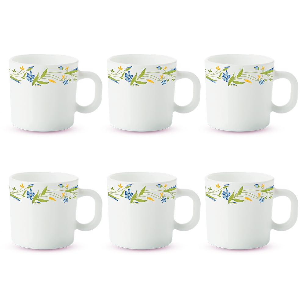 Larah by BOROSIL Cripper Opalware Mug | Set of 6 Tea/Coffee Mugs, 100 ml Each | Microwave & Dishwasher Safe | Bone-Ash Free | Crockery Set Ideal for Daily Use & Gifting | White (B072XQWFV8) Amazon Price History, Amazon Price Tracker