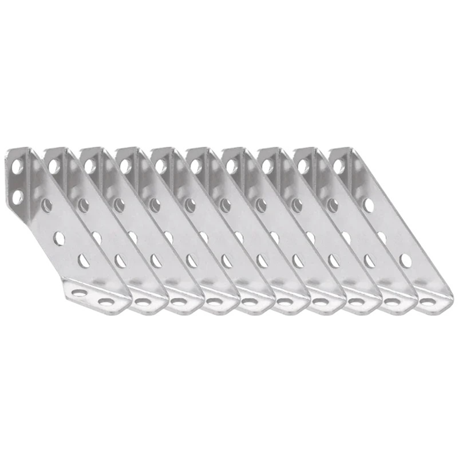 Furniture Corner Connector Corner Brackets Stainless Steel Furniture Angle Shelf Connector Cabinet Support Fixing Frame Corners Brace(10 Sets)
