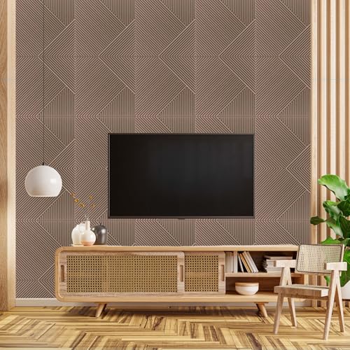 Image of Kayra Decor 3D Self Adhesive Wall Panel Mega Greige TP 106 Design Pack of 40 Covers 107.80 Sq. Ft.TP106